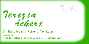 terezia ackert business card