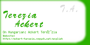 terezia ackert business card